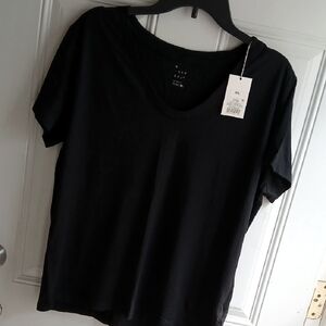 A New Day Black Short Sleeve Tee